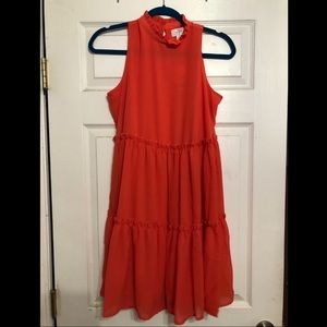 NWT Mud Pie tiered dress in coral